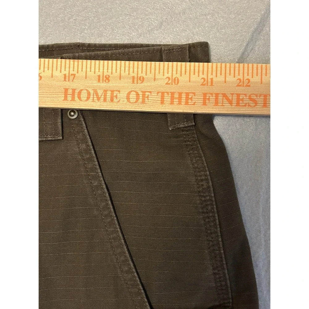 Carhartt Relax Fit Cargo Pants Brown Canvas Ripstop Double Knee Work Wear 42x32